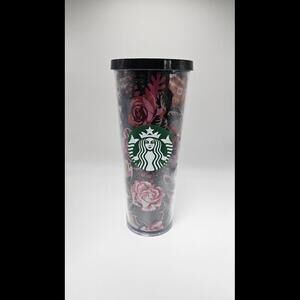 Starbucks Ban.do Midnight Flower Floral Cold Cup Venti Tumbler 24oz Bando HTF